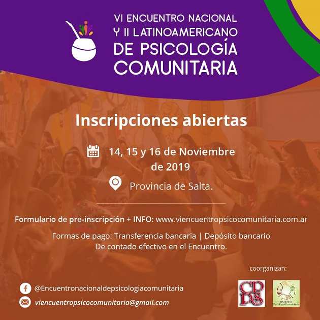 VI encuentro nacional de psicologia comunitaria_1