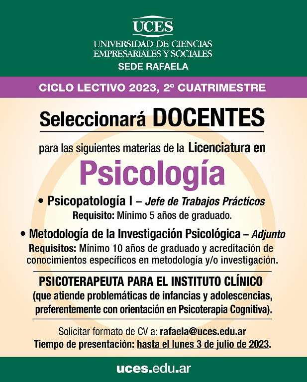 seleccion docente uces 2023